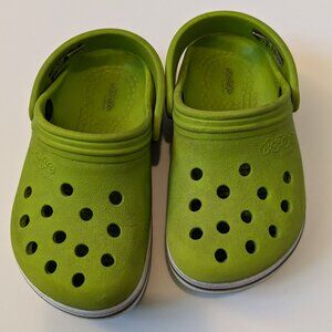 Green Crocs Clogs - Toddler Little Kid Size 7